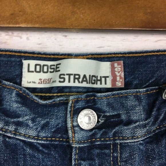 Levis Mens 569 Loose Straight Denim Shorts 30 Blue Jean - Picture 4 of 8